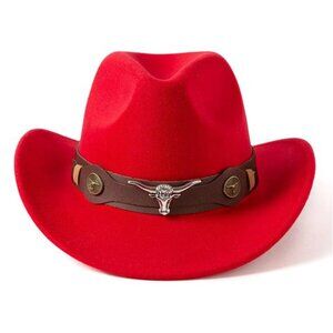 Gossifan Classic Womens Western Cowboy Cowgirl Hats with Wide Belt